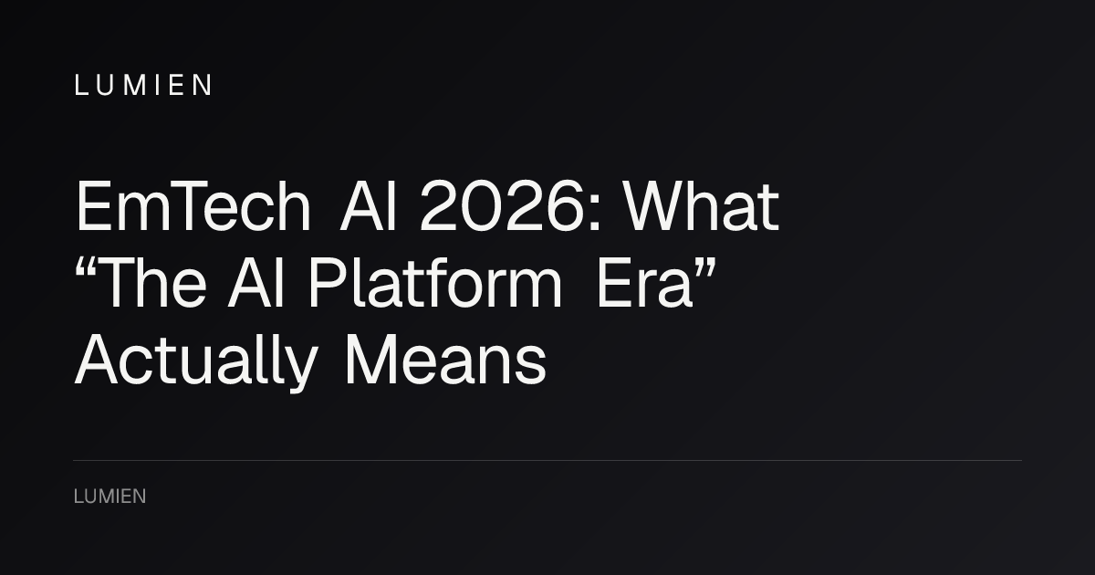 EmTech AI 2026: What “The AI Platform Era” Actually Means