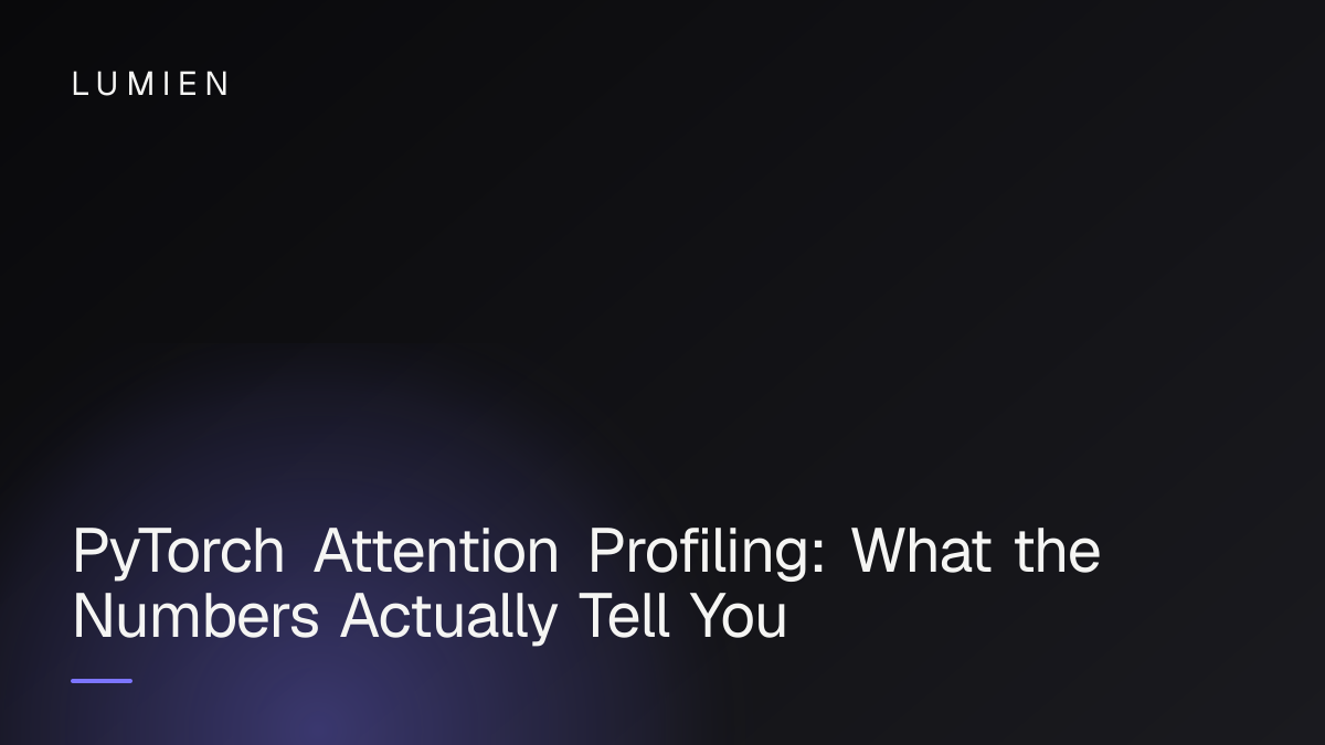 PyTorch Attention Profiling: What the Numbers Actually Tell You